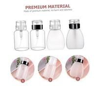 CLISPEED 4 pièces Bouteilles de Pompe pour Dissolvant Ongles Plastique Portables à Large pour Manucure Facile et Recharge Rapide