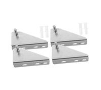 CLISPEED 4 pièces Charnières de Congélateur Acier Inoxydable avec Capuchons Caoutchouc Charnières Silencieuses pour Portes de Réfrigérateur Installation Facile pour Congélateurs