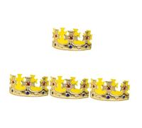 CLISPEED 4 Pièces Couronne Prince Garçon Fille Costume Roi Garçon Accessoire Décoré de Gemmes Brillantes pour Fête Anniversaire Cosplay