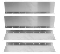 CLISPEED 4 Pièces Déflecteur de Pluie pour Toiture Métallique, Protège-gouttières en Fer Résistant, Anti-éclaboussures pour Gouttières de Maison, Adapté aux Toits Plats, Installation