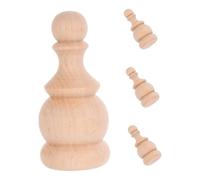 CLISPEED 4 Pièces Embouts de Poteaux Massif Décorations Rondes pour Meubles et Balustrades Modèles Bruts pour Peinture et Teinture Finition