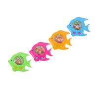 CLISPEED 4 Pièces Jeu Anneaux Aquatique Poisson pour Garçon Fille de Lancer Anneaux Portable et Activité Ludique pour Développement Sensoriel et Motricité Fine Couleur