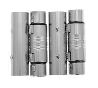 CLISPEED 4 pièces Kit Adaptateur XLR Métal Connecteurs Mâle à Mâle et Femelle à Femelle pour Mixage Micro Studio et Amplification Audio