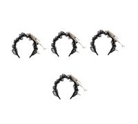 CLISPEED 4 Pièces Lace Skeleton Headband For Women Gothic Wide Hair Band Comfortable Fashion Accessory For Cosplay And Parties