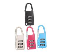 CLISPEED 4 pièces Lot de Cadenas à Combinaison pour Valises et Sacs Cadenas à Code Réinitialisable Polyvalent pour Bagages Sac à Dos et Trousse Scolaire Couleurs Noir Rose et Bleu Ciel