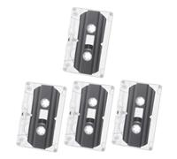 CLISPEED 4 pièces Lot de Cassettes Audio Vierges avec Boîtier Transparent Bandes Enregistrement DIY pour Messages Rétro et Enregistrements Vocaux