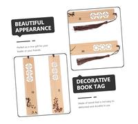 CLISPEED 4 pièces Marque-pages Sculpté avec Cordon Décoratifs Chinois pour École et Accessoires Papeterie pour Filles et Adultes