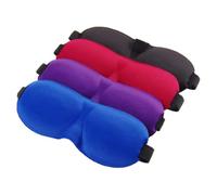 CLISPEED 4 pièces Masque de Sommeil Lot de Masques pour Yeux Couvrant Totalement la Lumière pour Sommeil Réparateur Soulageant la Fatigue Oculaire Combinaison de Couleurs Noir Rouge Bleu