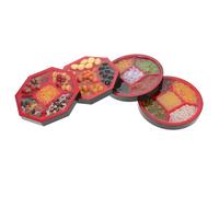 CLISPEED 4 Pièces Miniature Food Toy Set Realistic Rice Beans Tray Props for Dollhouse Kitchen Decor and Educational Play