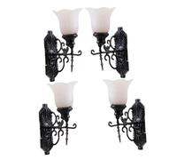 CLISPEED 4 pièces Miniature Wall Lamps for Dollhouse Model Micro-Landscape Lighting Decoration for Miniature Scenes and Home Decor