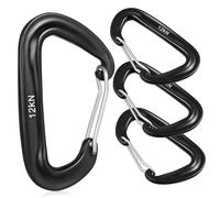CLISPEED 4 pièces Mousquetons D Shape Robusts Alliage D Aluminium Clips et Portable pour Escalade Camping Randonnée Lot