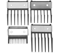 CLISPEED 4 pièces Peignes de Tondeuse Cheveux Professionnels avec Limite Métallique Guides Multi-usage Plastique pour Coiffure Précise à Domicile et Salon