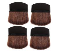 CLISPEED 4 Pièces pinceau de maquillage semi rougir mélange joues plat visage pinceaux maquillage petits pinceaux à blush petits pinceaux de maquillage pinceau pour blush Plastique Noir