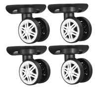 CLISPEED 4 Pièces Roues de Valise Double Rangée Pivotantes Roulettes de Remplacement Tpe et PP Roues Bagages Stables et Maniables pour Voyage