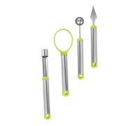 CLISPEED 4 pièces Set de Cuillères à Melon Acier Inoxydable Outils de Cuisine pour Creuser et Décorer Fruits comme Pastèque Melon Concombre Dragon Fruit Adaptés à Usage Domestique et