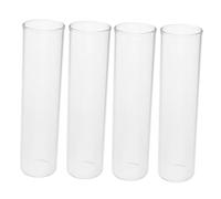 CLISPEED 4 pièces Set de Vases Tubes à Essai Verre Clair pour Fleurs et Plantes Hydroponiques Décor Innovant et Polyvalent pour Maison Support Facile à Nettoyer et