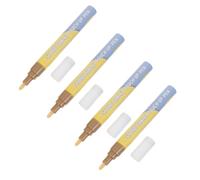 CLISPEED 4 Pièces Stylo de Peinture sur Roche Étanche Plastique Solide, Pointe Fine à Séchage Rapide pour Entretien des Monuments Historiques et Restauration de Pierres Tombales