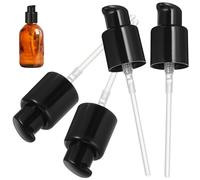 CLISPEED 4 Pièces Tête de Pompe pour Flacon de Lotion 20 Mm Noir PP Pompe à Lotion Double Protection et Étanchéité pour Cosmétiques