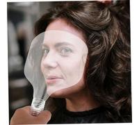 CLISPEED 4 Pièces Visage avec Poignée Écrans Faciaux Poussière et Hairspray pour Salon de Coiffure Protection Teinture et Huiles Accessoire pour Coiffeurs et Usage Domestique