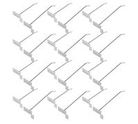 CLISPEED 40 Crochets Robustes pour Panneaux Perforés à Lattes 10 CM et 15 CM en Acier Argenté Lot de 40 Pièces pour Étagères de Supermarché Organisation Murale Industrielle et