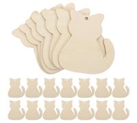 CLISPEED 40 Morceaux de Bois de Chat à Peindre pour Bricolage Décorations Murales Artisanales DIY Garçon et Filles