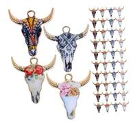 CLISPEED 40 pièces Breloques Tête de Buffle Pendentifs Charms pour Colliers Boucles Oreilles et Bijoux DIY Accessoires Artisanaux Western pour Création Bijoux