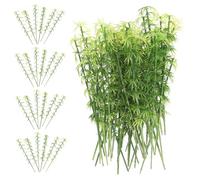 CLISPEED 40 pièces Miniature Bambou Artificiel Plastique Décor Paysage Maquette Mini Jardin Modèles Léger et Réaliste pour Aménagement Micro-Paysage