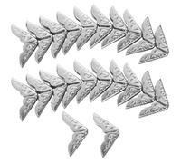 CLISPEED 40pcs Protège-Coin Décoratif en Métal Argenté pour Menus et Dossiers, Style Vintage Élégant, Protège Les Coins des Livres pour Loisirs Créatifs et Scrapbooking