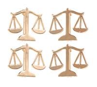 CLISPEED 4pcs Épingle à Revers en Alliage Or Thème Justice Balance, Accessoires Robustes et Polyvalents pour Costume Homme, pour Avocat et Cérémonie de Remise de Diplômes