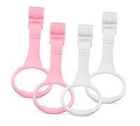 CLISPEED 4pièces Anneaux Assistance Pour Bébés De Plastique Blancs Roses Pour Aider à Apprentissage Marche Anneaux De Lit De Outils De Développement Des Compétences Motrices