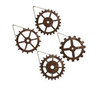 CLISPEED 4pièces Décoration Industrielle Ornement Engrenage Murale Accessoire Intérieur Ornement Murale Bureau Décoration Équipement Vintage Décor Engrenage Roues