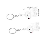 CLISPEED 4pièces Porte-clés Boîte Transparente pour Poils De Chien Souvenir Rangement Sécurisé Et Portable pour Collection De Poils De Chiot Accessoire Mémorial pour Propriétaires