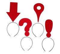 CLISPEED 4pièces Serre-tête Flèche Avec Points Exclamation Serre-tête Flèche Créatif Pour Fête Bandeau Rembourré Pour Fille Accessoire De Mode Pour Carnaval