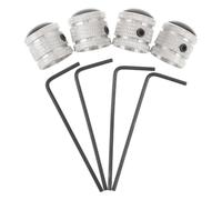 CLISPEED 4set Boutons de Guitare en Métal Argenté avec Clé Hexagonale, Remplacement Direct pour Guitare Électrique et Basse, Transmission Stable du Signal, Design Dôme Esthétique Rétro