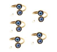 CLISPEED 5 Pièces Bague Œil Ajustable Inoxydable pour Femme Anneau Ouvert Minimaliste Accessoire de Mode Élégant et Unisexe