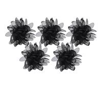 CLISPEED 5 Pièces Bagues Décoratives à Fleurs Artificielles Ajustables pour Spectacle de Danse Femme Accessoires Scéniques Tissu Soie