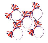 CLISPEED 5 pièces Bandeaux de Fête avec Nœud et Motif Drapeau Accessoires de Patriotique pour Événements Festifs et Mascarade