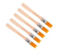 CLISPEED 5 pièces Lot de Pinceaux de Peinture Petits Nylon avec Manche Brosse Plate et Ronde pour Acrylique Décoration et Retouches Outil pour Bricolage