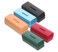CLISPEED 5 Pièces Miniature Tool Box for Dollhouse Compact Metal Mini Toolbox Accessory for Tiny House Scenes and Model Crafting Enthusiasts