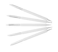 CLISPEED 5 pièces Outils de Sculpture Silicone Double-embout pour Argile Souple et Poterie Stylos à Points et Pressions pour Modelage DIY Textures et Motifs Variés