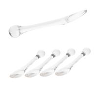 CLISPEED 5 pièces Set de Mini Spatules Transparentes pour Massage Yeux Applicateurs Pratiques pour Crème Contour des Yeux Favorisent Absorption et Circulation Sanguine Format Portable