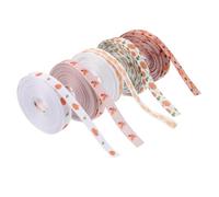 CLISPEED 5 Rouleaux Rubans Gros-grain Polyester Thanksgiving Automne Citrouille Érable Rubans pour Décoration DIY Projets Artisanat Fête Récolte