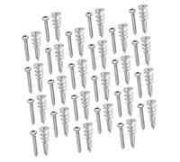 CLISPEED 50 ensembles Kit chevilles auto-perceuses avec vis nylon et métal ancrages muraux pour plaques de plâtre fixation stable et résistante pour charges lourdes