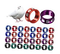 CLISPEED 50 Pièces Anneaux de Patte pour Oiseaux avec Surface pour Identifier Pigeons Poules et Autres Animaux et Durables Couleur Aléatoire