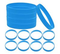 CLISPEED 50 Pièces Bracelets Silicone Colorés Bracelets de Poignet Mode Confortables pour et