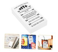CLISPEED 50 pièces Étiquettes Pratiques Papier pour Gobelets Verre avec Instructions Entretien Lot de Cartes Format pour Petites Entreprises