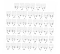 CLISPEED 50 pièces Lot de Crochets Adhésifs Invisibles pour Assiettes Verticales Support Mural Multi-usage Grand Format Cintre Pratique Gain de Place pour Plats Décoratifs