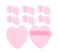 CLISPEED 50 pièces Love Heart Makeup Puff Set Flocking Sponge Powder Puff For Face Makeup Application Soft And Smooth Texture Cosmetic Tools For Even Setting And Matte Finish