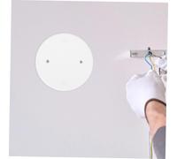 CLISPEED 50 pièces Plaque de Cache Plafond Ronde Blanche Cache Électrique Octogonal pour Boîte et Ventilateur de Plafond Protection Murale pour Gestion Câbles et Boîtes de Dérivation
