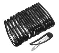 CLISPEED 50 Pinces à Cheveux à Pression Noires en Métal Forte Prise, Design Classique et Polyvalent, Barrettes pour Femmes et Adolescentes, Usage Quotidien